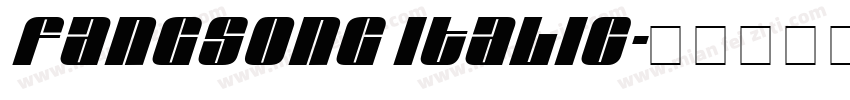 fangsong italic字体转换